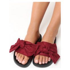 Kapcie damskie: Bordowe Klapki Pleasureable