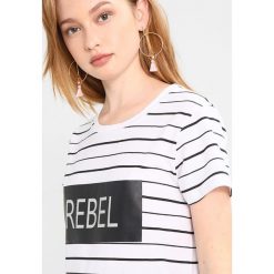 T-shirty damskie: b.young PUNDA STRIPE Tshirt z nadrukiem optical white