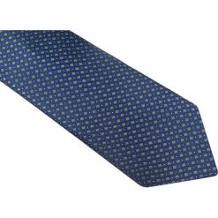 Zielono-granatowy krawat w kratkę D85. Niebieskie krawaty męskie Modini Moda Męska, na co dzień, w kratkę, z tkaniny, casualowe. Za 49,50 zł.