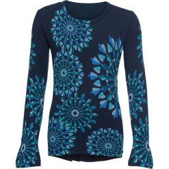 Sweter wzorzysty, długi rękaw bonprix ciemnoniebieski wzorzysty. Niebieskie swetry klasyczne damskie bonprix. Za 129,99 zł.
