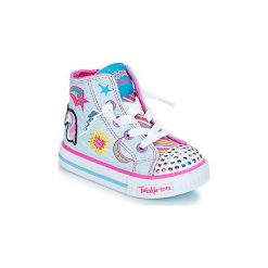 Buty Dziecko Skechers SHUFFLES. Niebieskie trampki dziewczęce Skechers, bez wzorów, bez zapięcia. Za 175,20 zł.
