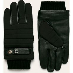 Armani Exchange - Rękawiczki. Czarne rękawiczki męskie Armani Exchange, bez wzorów, z elastanu. Za 399,90 zł.