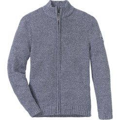 Sweter rozpinany z bawełny z recyclingu Regular Fit bonprix ciemnoniebiesko-biały melanż. Niebieskie swetry męskie bonprix, s, z aplikacjami, z bawełny. Za 109,99 zł.