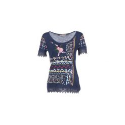 T-shirty z krótkim rękawem Desigual RICOLU. Niebieskie t-shirty damskie Desigual, m. Za 168,35 zł.