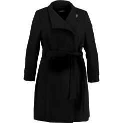 Płaszcze damskie pastelowe: Evans FUNNEL NECK COAT Płaszcz wełniany /Płaszcz klasyczny black