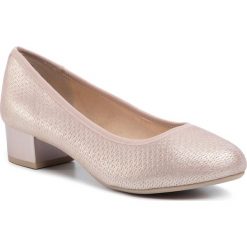 Półbuty CAPRICE - 9-22300-24 Rose Metallic 510. Różowe czółenka damskie Caprice, bez wzorów, z zamszu, bez obcasa. W wyprzedaży za 219,00 zł.