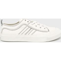 Diesel - Buty. Białe sneakersy męskie Diesel, z gumy, na sznurówki. W wyprzedaży za 219,90 zł.