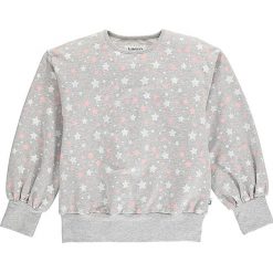 Bluza w kolorze szarym. Szare bluzy niemowlęce lamino, z nadrukiem, z dresówki, bez rękawów, bez kaptura. W wyprzedaży za 57,95 zł.