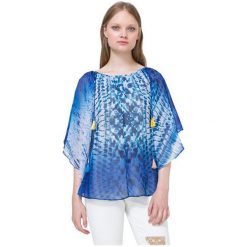 Desigual Bluzka Damska Bluse Multicolor 73B2Wm0 5020 (Rozmiar S). Szare bluzki damskie marki Desigual, s, bez wzorów, eleganckie, bez kołnierzyka, bez rękawów. W wyprzedaży za 144,00 zł.