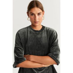 Mango - Bluza Ruso. Zielone bluzki damskie Mango, s, bez wzorów, z elastanu, z okrągłym kołnierzem. Za 69,90 zł.