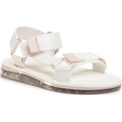 Sandały MELISSA - Papete + Rider Ad 32537 Clear/White/Pink 53659. Białe klapki damskie Melissa, bez wzorów, z tworzywa sztucznego, bez obcasa. Za 299,00 zł.