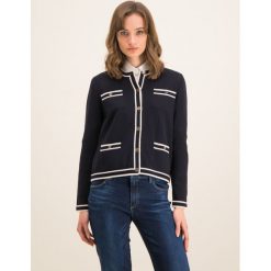 Kardigan Tory Burch Kendra 59740. Pomarańczowe swetry damskie Tory Burch, s, bez wzorów, z wełny, bez rękawów, bez kaptura. W wyprzedaży za 1189,00 zł.