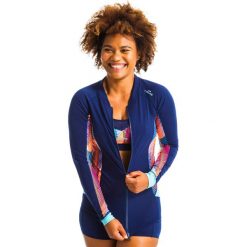 Top do aquafitness długi rękaw VIB damski. Czarne topy damskie NABAIJI, bez wzorów, z poliesteru, bez kołnierzyka. Za 89,99 zł.