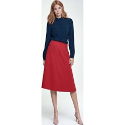 Czerwona Spódnica Trapezowa Midi. Czerwone spódniczki damskie Molly.pl, na co dzień, xxl, bez wzorów, eleganckie, midi, trapezowe. Za 99,90 zł.