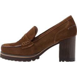 Weekend Czółenka na platformie prestige mogano. Brązowe buty ślubne damskie marki Weekend, ze skóry, na platformie. Za 589,00 zł.