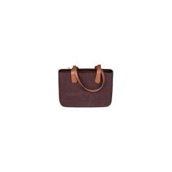 TORBA MEDIUM ROUGH BROWN. Pomarańczowe torebki klasyczne damskie Doubleu bag, bez wzorów, ze skóry, bez dodatków. Za 255,20 zł.