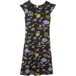 Sukienka shirtowa bonprix czarny z nadrukiem. Czarne sukienki dziewczęce bonprix, na lato, z nadrukiem, z bawełny, bez rękawów. Za 44,99 zł.