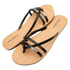 Volcom Klapki Widokowy w0811712 2-Blk (Rozmiar 36). Brązowe klapki damskie marki Volcom, bez wzorów, bez obcasa. W wyprzedaży za 46,00 zł.