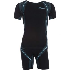 Czarno-Niebieski Komplet Sportowy Aspects. Niebieskie koszulki męskie Born2be, xl, bez wzorów, sportowe, z okrągłym kołnierzem, z krótkim rękawem, krótkie. Za 54,99 zł.