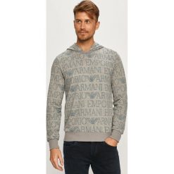 Emporio Armani - Bluza. Szare bluzy męskie Emporio Armani, xl, z nadrukiem, z elastanu, z kapturem, bez rękawów, z kapturem. Za 549,90 zł.