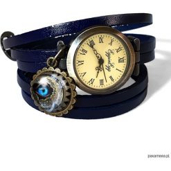Zegarek skórzany Steampunkowe oko - 0577. Zegarki damskie Pakamera. Za 120,00 zł.
