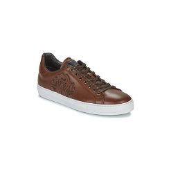 Buty Roberto Cavalli 8317. Pomarańczowe trampki męskie Roberto Cavalli, bez wzorów, bez zapięcia. Za 1219,00 zł.