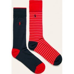 Polo Ralph Lauren - Skarpetki (2-pack). Czerwone skarpetki męskie Polo Ralph Lauren, bez wzorów, z elastanu. W wyprzedaży za 89,90 zł.