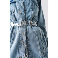 NA-KD Accessories Transparentny pasek z oczkami - White,Silver. Białe paski damskie NA-KD Accessories, w paski. Za 72,95 zł.