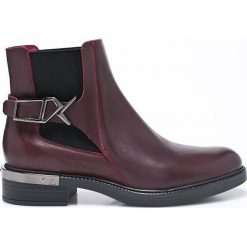 Carinii - Botki. Czarne buty zimowe damskie marki Carinii, z materiału, z okrągłym noskiem. W wyprzedaży za 269,90 zł.