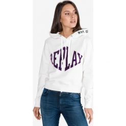 Replay Bluza Biały. Białe bluzy damskie Replay, xs, z nadrukiem, z bawełny, bez rękawów, bez kaptura. Za 464,95 zł.