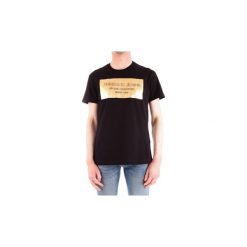 T-shirty z krótkim rękawem Versace Jeans B3GTB74D36590. Czarne t-shirty męskie Versace Jeans, s, bez wzorów, z jeansu, bez kołnierzyka, krótkie. Za 473,55 zł.