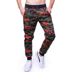 Spodnie męskie dresowe zielone jogger Recea. Zielone spodnie męskie Recea, s, bez wzorów, z bawełny, sportowe. W wyprzedaży za 39,90 zł.