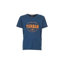 T-shirty z krótkim rękawem Yurban ENITULE. Niebieskie t-shirty męskie Yurban, s, bez wzorów, bez kołnierzyka, krótkie. W wyprzedaży za 62,30 zł.