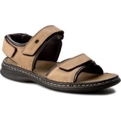 Sandały JOSEF SEIBEL - Rafe 10104 11 121 Stone/Schwarz. Pomarańczowe sandały męskie skórzane marki Josef Seibel. Za 249,00 zł.