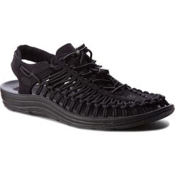 Sandały KEEN - Uneek 1014097 Black/Black. Czarne sandały męskie Keen, z materiału, bez zapięcia. W wyprzedaży za 339,00 zł.