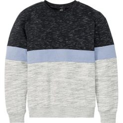 Bluza "colourblocking" bonprix czarno-szary melanż. Czarne bluzy męskie bonprix, s, bez wzorów, bez kołnierzyka, bez rękawów, bez kaptura. Za 74,99 zł.