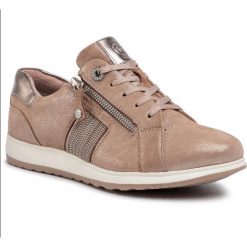 Sneakersy TAMARIS - 1-23755-24 Rose Pearl 599. Pomarańczowe półbuty damskie Tamaris, na co dzień, bez wzorów, z zamszu, bez obcasa, na płaskiej podeszwie, bez zapięcia. Za 339,00 zł.