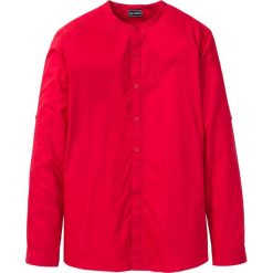 Koszula z długim rękawem i stójką Slim Fit bonprix czerwony. Czerwone koszule męskie bonprix, xl, bez wzorów, ze stójką, z długim rękawem. Za 74,99 zł.