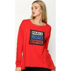 Bluzy rozpinane damskie: Czerwona Bluza Best City