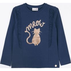 Coccodrillo - Longsleeve dziecięcy 92-122 cm. Niebieskie bluzki dziewczęce COCCODRILLO, z nadrukiem, z dzianiny, z okrągłym kołnierzem, z długim rękawem, długie, bez kaptura. Za 49,90 zł.