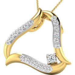 Pozłacany naszyjnik z diamentami - dł. 43 cm. Żółte naszyjniki damskie marki Diamant Vendôme, z diamentem, srebrne. W wyprzedaży za 322,95 zł.