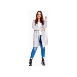 Długi sweter. Szare swetry damskie Bird, xl, bez wzorów, z długim rękawem, długie, bez kaptura. Za 249,00 zł.