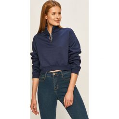 Brave Soul - Bluza. Niebieskie bluzy damskie Brave Soul, s, bez wzorów, z bawełny, z krótkim rękawem, krótkie, bez kaptura. Za 69,90 zł.