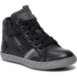 Sneakersy GEOX - J Garcia B. A J94B6A 0MECL C0017 S Black/Grey. Czarne trampki chłopięce Geox, bez wzorów, ze skóry ekologicznej, bez zapięcia. W wyprzedaży za 179,00 zł.