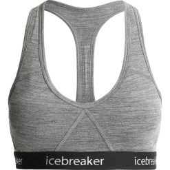 Biustonosze sportowe: Icebreaker SPRITE RACERBACK BRA Biustonosz sportowy gritstone heather