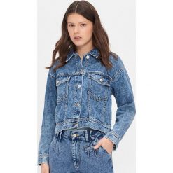 Jeansowa kurtka oversize - Niebieski. Niebieskie kurtki damskie House, s, bez wzorów, z jeansu, bez kaptura. Za 119,99 zł.
