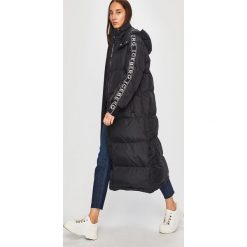 Iceberg - Kurtka puchowa. Czarne kurtki damskie Iceberg, bez wzorów, z wiskozy, długie, z kapturem. Za 3999,00 zł.