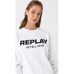 Replay Bluza Biały. Białe bluzy damskie Replay, m, z nadrukiem, z bawełny, bez rękawów, bez kaptura. Za 464,95 zł.