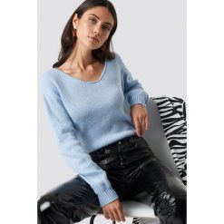 Glamorous Sweter z odkrytymi ramionami - Blue. Niebieskie bez kategorii marki Glamorous, z materiału, z okrągłym kołnierzem. Za 141,95 zł.