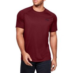 Under Armour Tech 2.0 SS Novelty Tee 1345317-615. Czerwone t-shirty męskie Under Armour, bez wzorów, z poliesteru, bez kołnierzyka. W wyprzedaży za 109,99 zł.